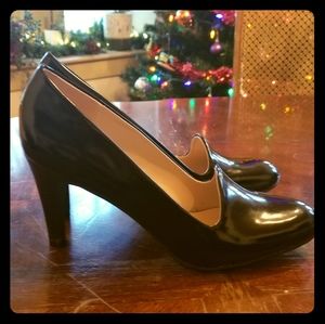 Ann Marino black patent heels